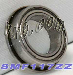 SMF117ZZ Flanged Bearing Shielded Stainless Steel 7x11x3 Bearing