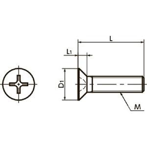 SNFT-M4-6 NBK Cross Recessed Flat Head Machine Vacuum Vented Screws - Titanium- Made in Japan
