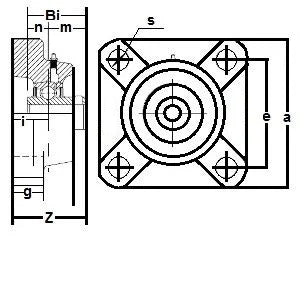 SSUCF202-10 Stainless Steel Flange 4-Bolt 5/8" Bore Mounted Bearing