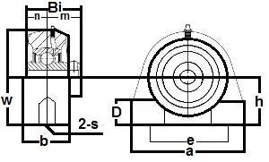 SSUCPAS209-45mm Tapped Base Pillow Block 45mm Mounted Bearing