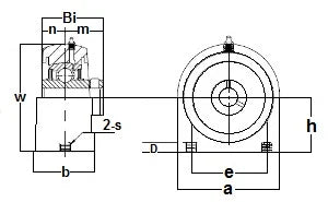 SUCPAS207-22-PBT Stainless Steel Tapped Base 1 3/8 Mounted Bearing