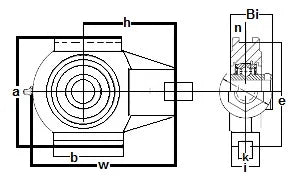 SUCT206-18-PBT Flange 2 Bolt Stainless Steel 1 1/8 Bearing