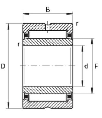 TAFI9512526 Needle Roller Bearing 95x125x26mm - Machined Type
