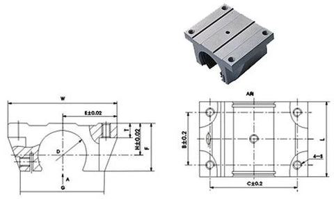 TBR30 30mm Bearing Truck Open Slide Unit Linear Motion