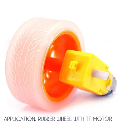 Transparent Yellow 65mm x 27mm Smart Car Rubber Wheel Tire