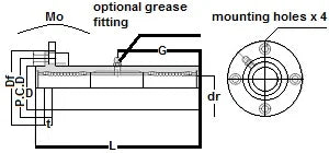 TRF16GUUE NB 16mm Slide Bush Bushings Miniature Motion Linear Bearing
