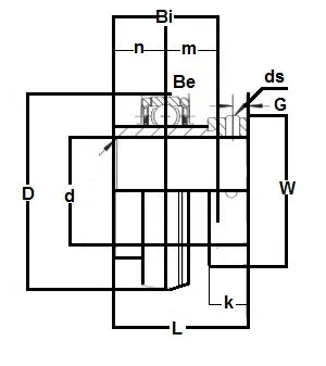 UC218-56 Bearing Insert 3 1/2" Mounted