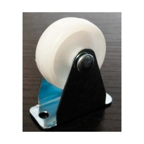 10-Pack White Plastic Caster 1.25" Nylon Caster wheel - Metal Plate Zinc Plating-