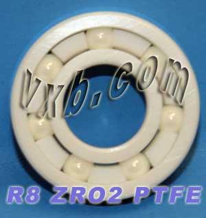 Wide R8 Full Ceramic Bearing 1/2" x 1-1/8" x 5/16 inch White ZrO2