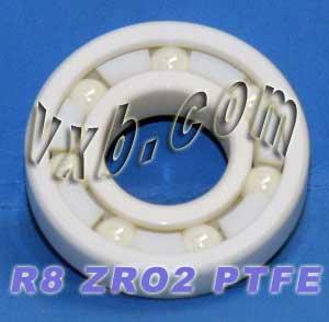 Wide R8 Full Ceramic Bearing 1/2" x 1-1/8" x 5/16 inch White ZrO2