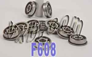 Paliers ouverts Ă brides 10 F608 8x22x7mm