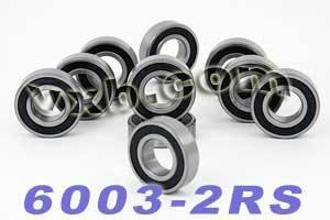 Paquet de 10 roulements scellés 6003-2RS 17x35x10mm