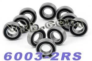 Paquet de 10 roulements scellés 6003-2RS 17x35x10mm