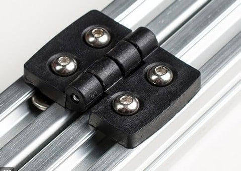 Accessoire de profil en aluminium 2020, charnière noire en alliage de zinc pour profil d’extrusion