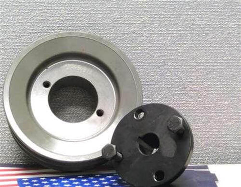 2AK46H 5/8" Bore Solid Sheave Pulley - 4.6" OD Double Groove Pulley 2AK49H for V-belts size 4L, A, AX, 2AK46H 5/8" (OD 4.6"- H :ID 5/8")