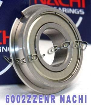 6002ZZENR Nachi Bearing 15x32x9 Shielded C3 Snap Ring Japan Made