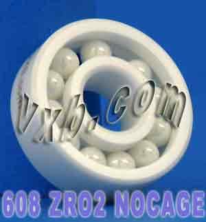 Miniature 608 Full Complement Full Ceramic Bearing 8x22x7