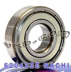 6204ZZE Nachi Bearing Shielded C3 Japon 20x47x14mm