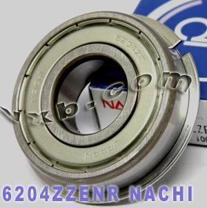 6204ZZENR Nachi Nachi Shielded C3 Snap Ring Japon 20x47x14mm