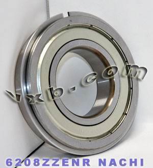 6208ZZENR Nachi Bearing Shielded C3 Snap Ring Japan 40x80x18 Bearing