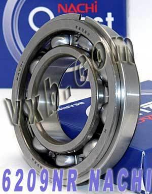 6209NR Nachi Bearing Open C3 Snap Ring Japan 45x85x19mm