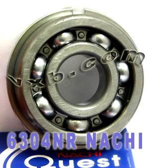 6304NR Nachi Bearing 20x52x15mm Open C3 Snap Ring Japan