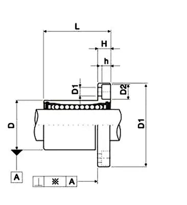 LMH25UU Silent Bushing à rotule à bride de 25 mm CNC Mouvement linéaire 25x40x59 mm