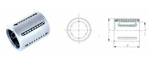KH4060 Bushing à billes de 40 mm 40x52x60 roulement à mouvement linéaire
