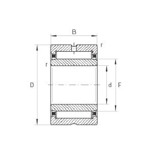 Roulement à rouleaux à aiguilles NKIS25 25x47x22mm - type usiné