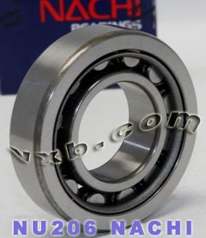 NU206 Nachi Cylindrical Bearing Steel Cage Japan 30x62x16 Bearing