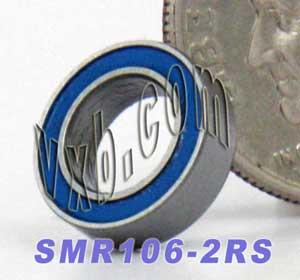 Palier miniature scellé en acier inoxydable SMR106-2RS 6x10x3
