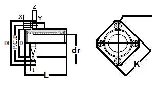 SMSK30UUE NB Slide Bush Bushings Motion 30mm Linear Bearing