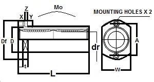 SMT6GWUUE NB 6mm Slide Bush Bushings Miniature Motion Linear Bearing