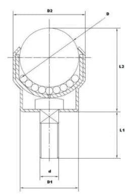 Boulon de transfert à bille M8x1,25 M8x1,25 en pack de 10
