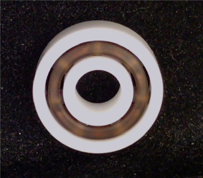 Pack od 8 Full Ceramic 608 Skateboard Bearing: Si3N4 Balls, Nylon Cage