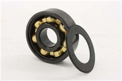 16 inline Skate Sealed Bearing Bronze Cage Black