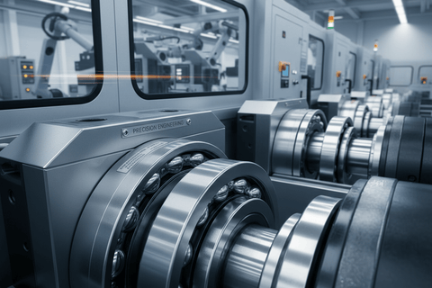 Boosting Equipment Effectiveness with Quality Bearings in a precision engineering setup with multiple bearings.