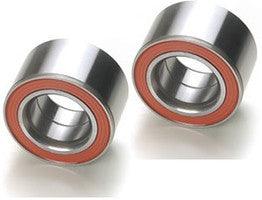 The Future of Bearings: Trends and Predictions - close-up of two precision ball bearings with red seals.