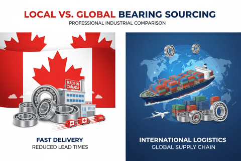Local vs Global: Sourcing Bearings Uncovered - Professional comparison of bearing sourcing with Canadian and global logistics.