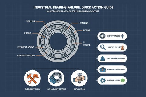 Industrial Bearing Failure: Quick Action Guide - Maintenance Protocol for Unplanned Downtime and Bearing Issues.