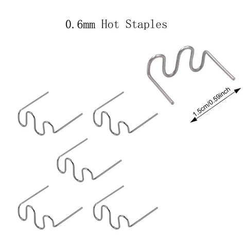 0.6mm wave staples for 1000 Pcs Plastic Welding Staples Set For Hot Stapler Repair