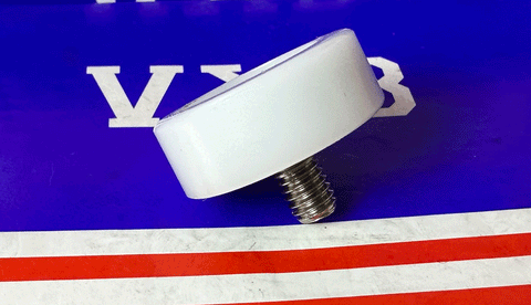POM5x18x5ZZ C1 L6 M4 White Plastic Bearing 5x18x5 Shielded Bearing with Pom White Tire and Threaded Stud