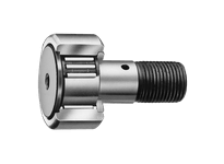CF20BUU Metric cam follower caged roller, high carbon steel cylindrical outer ring, sealed hex head stud, standard bearing, side view