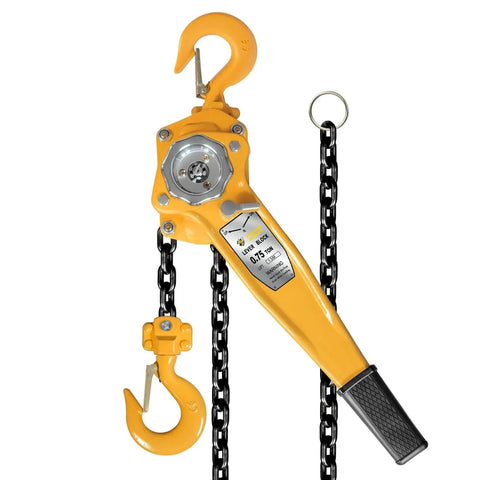 0.75 Ton Manual Lever Chain Hoist With G80 Galvanized Carbon Steel Construction And Double Pawl Brake, front view