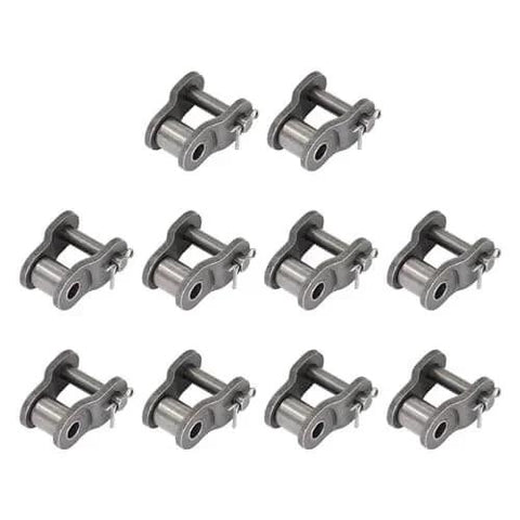 10 Pieces 08B Roller Chain Connecting Links One Half Inch Pitch Master Connector Link Carbon Steel With Electroless Blackening