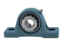 Front view of 1 Wide Adapter Pillow Block with Sleeve Locking Bushing UKP206 HE2306, showing cast housing and locking collar.