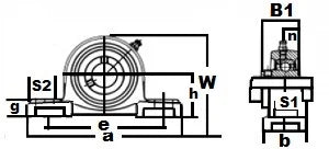 1 1/2" Bearing UCP208-24 Black Oxide Plated Insert + Pillow Block Cast Housing Mounted Bearings - VXB Ball Bearings