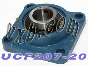 1 1/4 Bearing UCF-207-20 + Square Flanged Housing Mounted Bearings - VXB Ball Bearings