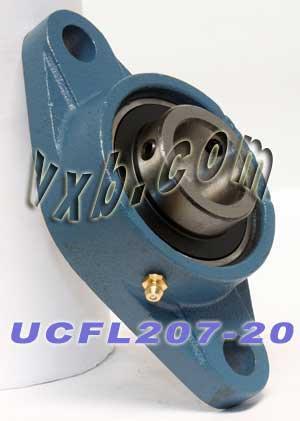 1 1/4 Bearing UCFL207-20 + 2 Bolts Flanged Housing Mounted Bearings - VXB Ball Bearings