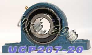 1 1/4 Bearing UCP-207-20 + Pillow Block Cast Housing Mounted Bearings - VXB Ball Bearings